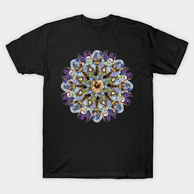 Lavender and crystals mandala T-Shirt by burenkaUA